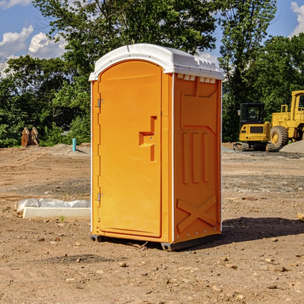 can i customize the exterior of the portable restrooms with my event logo or branding in Perham